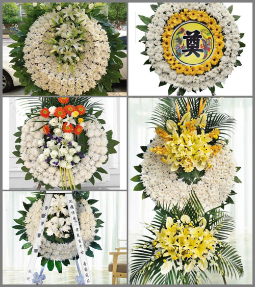 广东广州市花都区花东镇河联村花圈速递